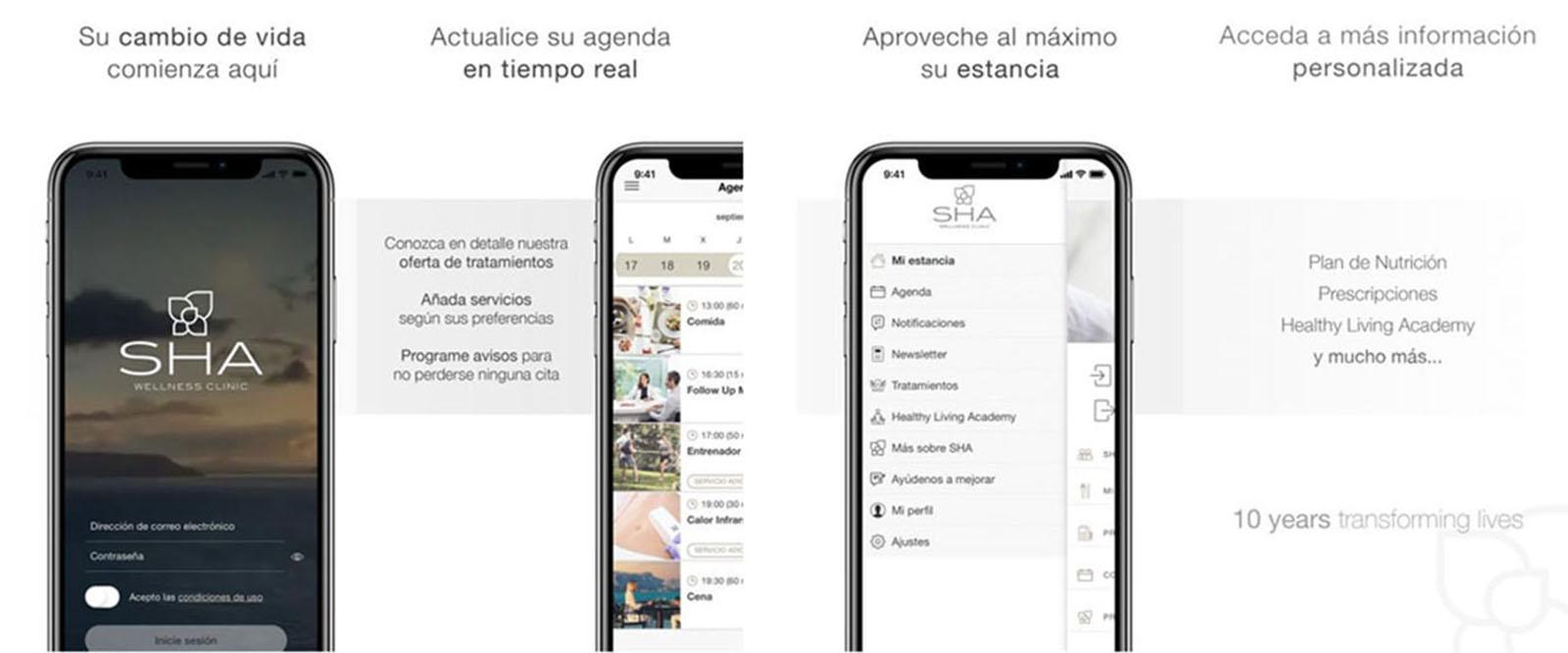 App híbrida SHA Welness Clinic - Agencia ékiba