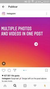 cómo subir un carrusel a Instagram resultado